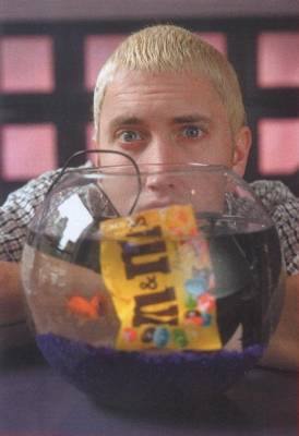 Eminem= M'n'M (Marshall Mathers) =M&M's lol